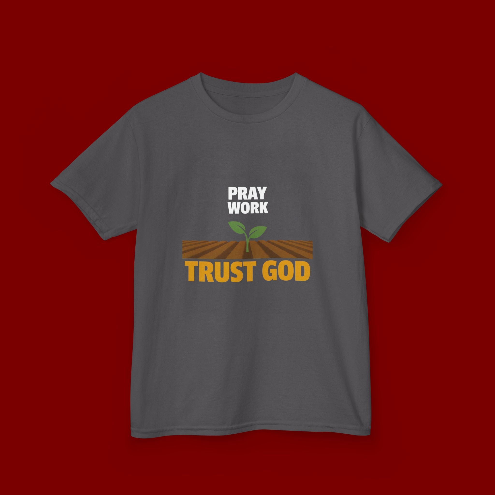 Kids Tee — "Trust God" Sprout Graphic