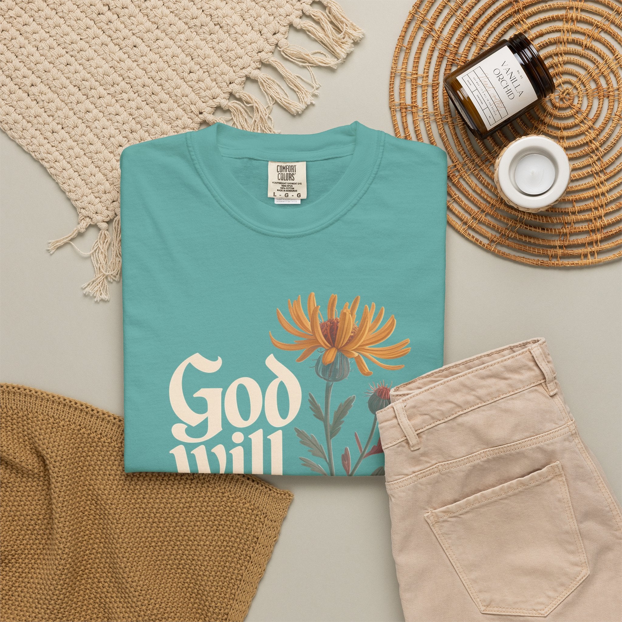 God Will Always Make a Way T-Shirt — Inspirational Floral Christian Tee