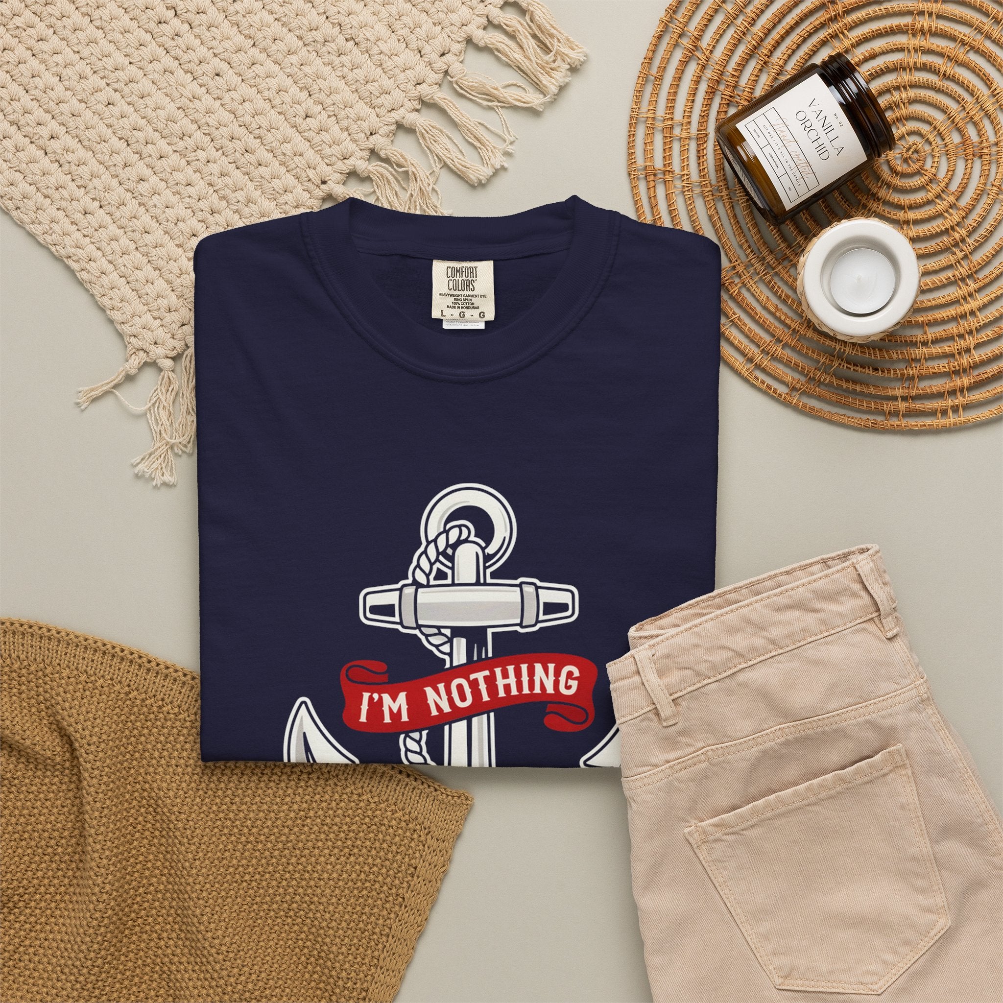 Faith Anchor T-Shirt — “I’m Nothing Without God” Christian Tee