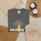Prayer Is a Weapon T-Shirt — Christian Faith Lightning Graphic Tee
