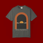 Still Faithful Sunset T-Shirt — Minimal Christian Graphic Tee