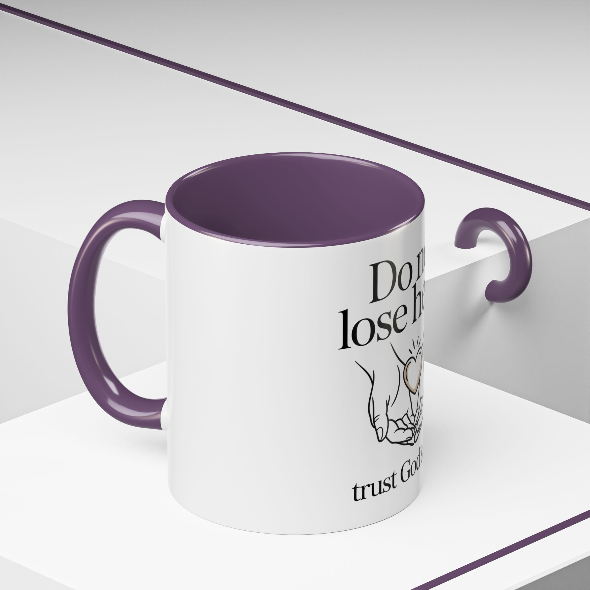 Do Not Lose Heart Accent Coffee Mug — Trust God’s Plan Inspirational Christian Mug