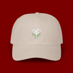 Dad Cap — Minimal Green Plant Drip Embroidered Hat