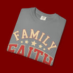 Family Faith Friends T-Shirt — Patriotic American Flag Tee