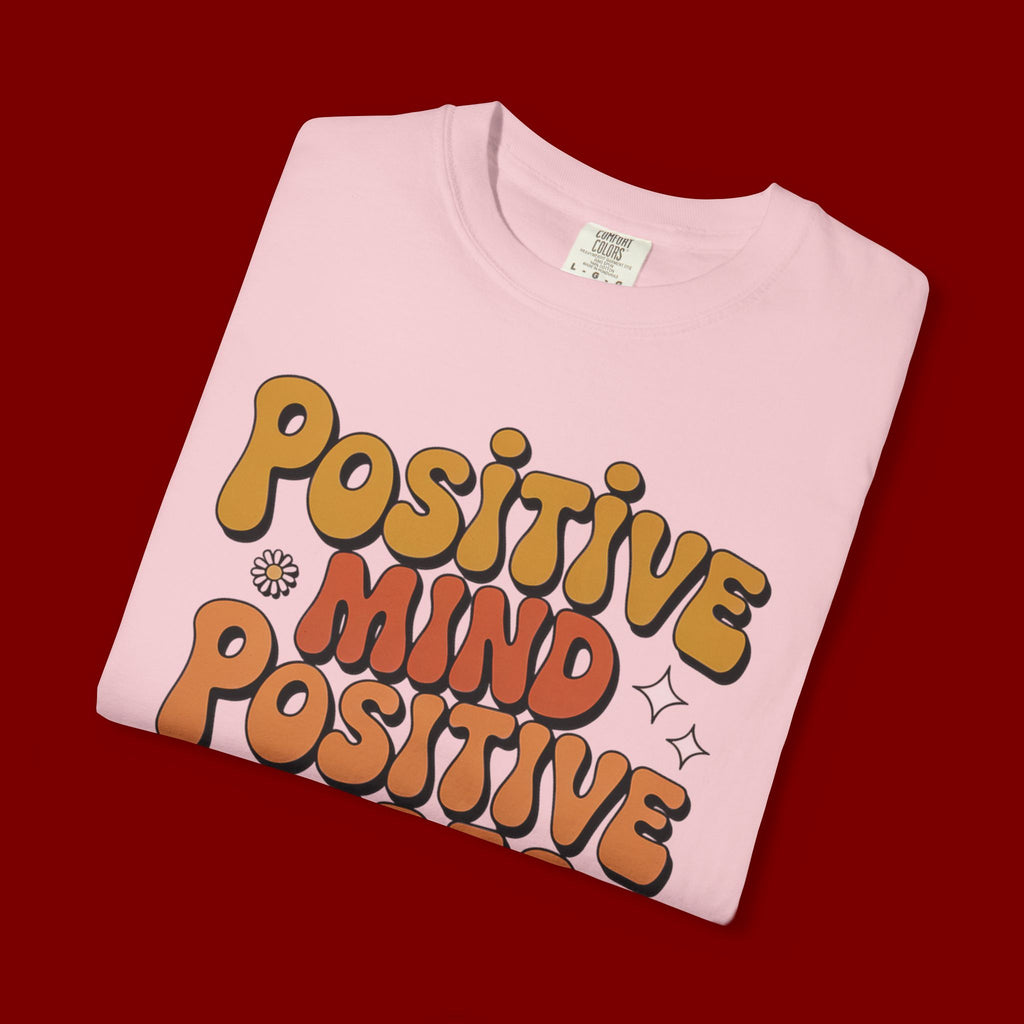 Positive Mind Positive Vibes Positive Life T-Shirt — Retro Daisy Graphic Tee