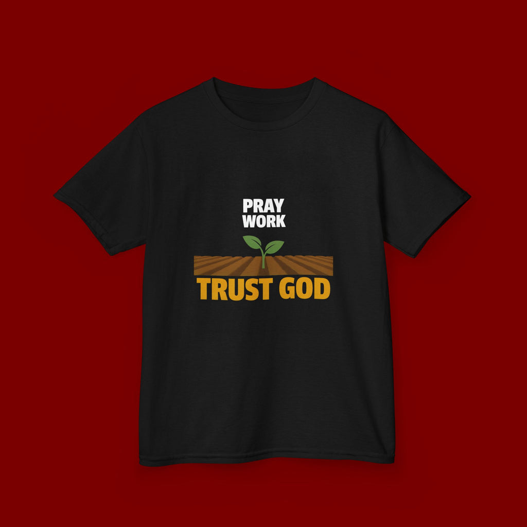 Kids Tee — "Trust God" Sprout Graphic