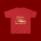 Kids T-Shirt - "Positive" Retro Sunrise Tee (Mind • Vibes • Life)