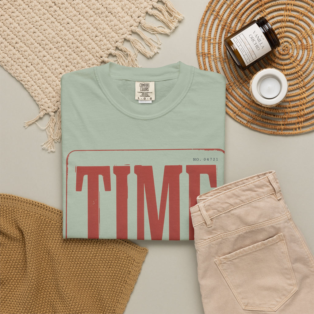 TIME Never Comes Again T-Shirt — Vintage Ticket Graphic Tee