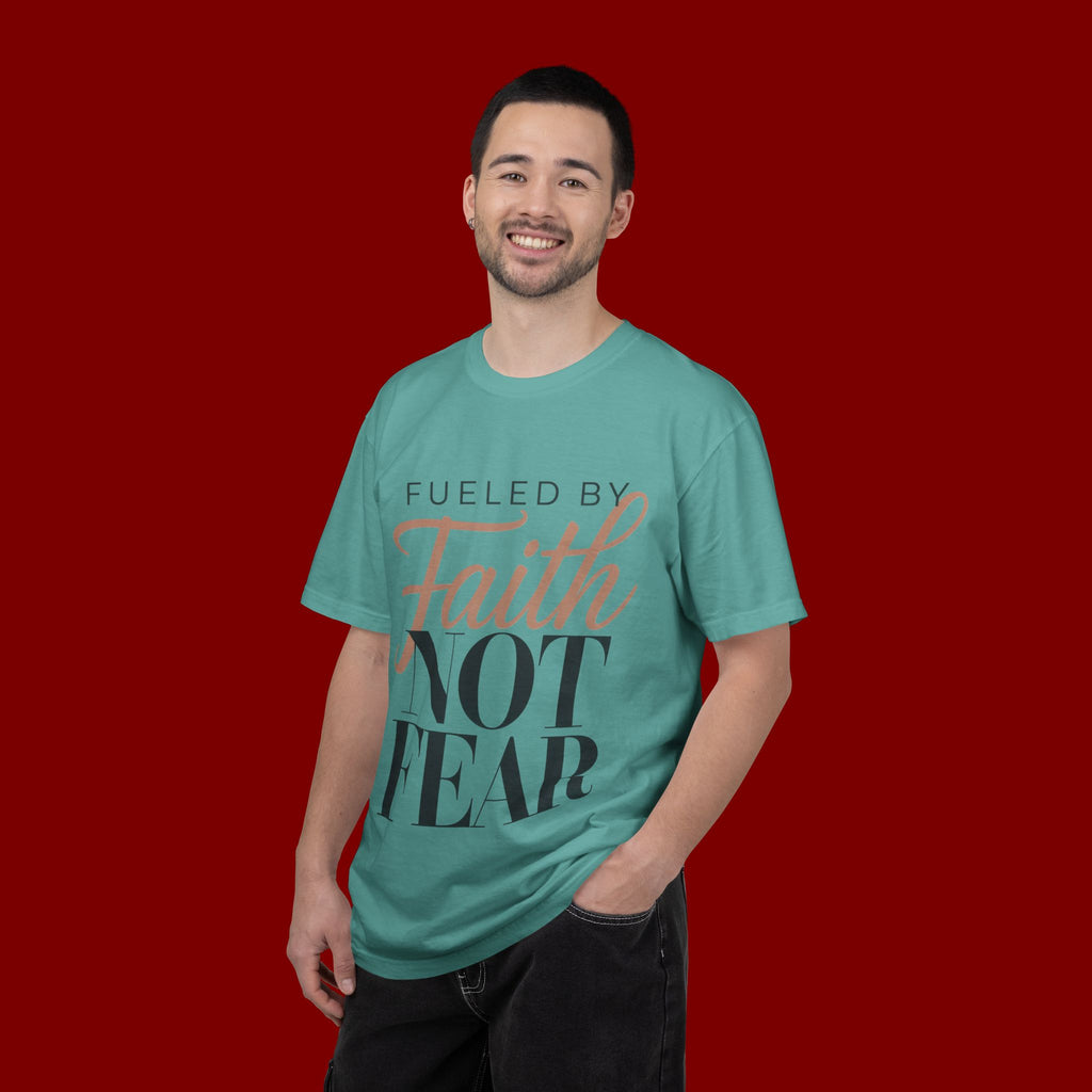 Fueled by Faith Not Fear T-Shirt — Inspirational Christian Graphic Tee