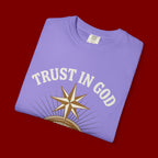 Trust in God Compass T-Shirt — "Trust In God With All Your Heart" Christian Faith Tee