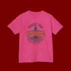 Kids T‑Shirt — "Trust the Unseen" Tree & Roots Inspirational Graphic