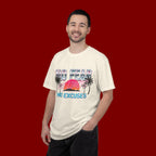 No Fear, No Excuses T-Shirt — Retro Sunset Palm Graphic Tee