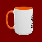 Ceramic Mug — "All Strength Comes From God" Black Accent Coffee Cup (11/15 oz)