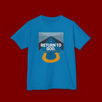 Kids Tee - "Return to God" Roadway Graphic Religious Youth Shirt