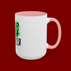 Accent Coffee Mug — "Fueled by Faith Not Fear" Inspirational Ceramic Mug (11/15 oz)