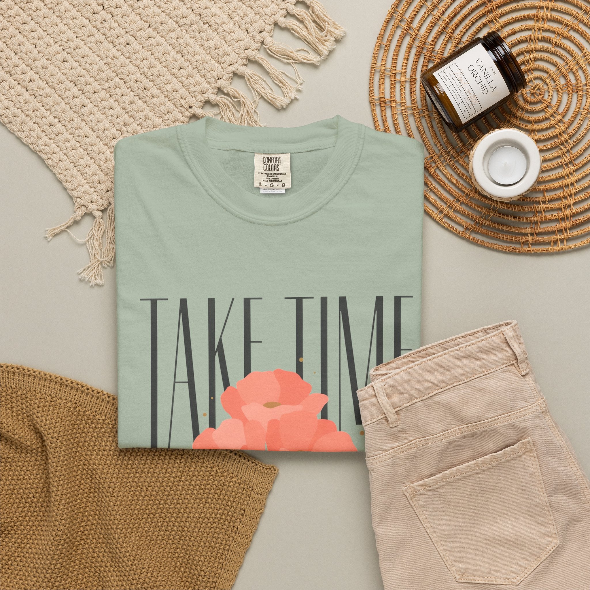 Take Time to Pray Floral T-Shirt — Christian Faith Graphic Tee