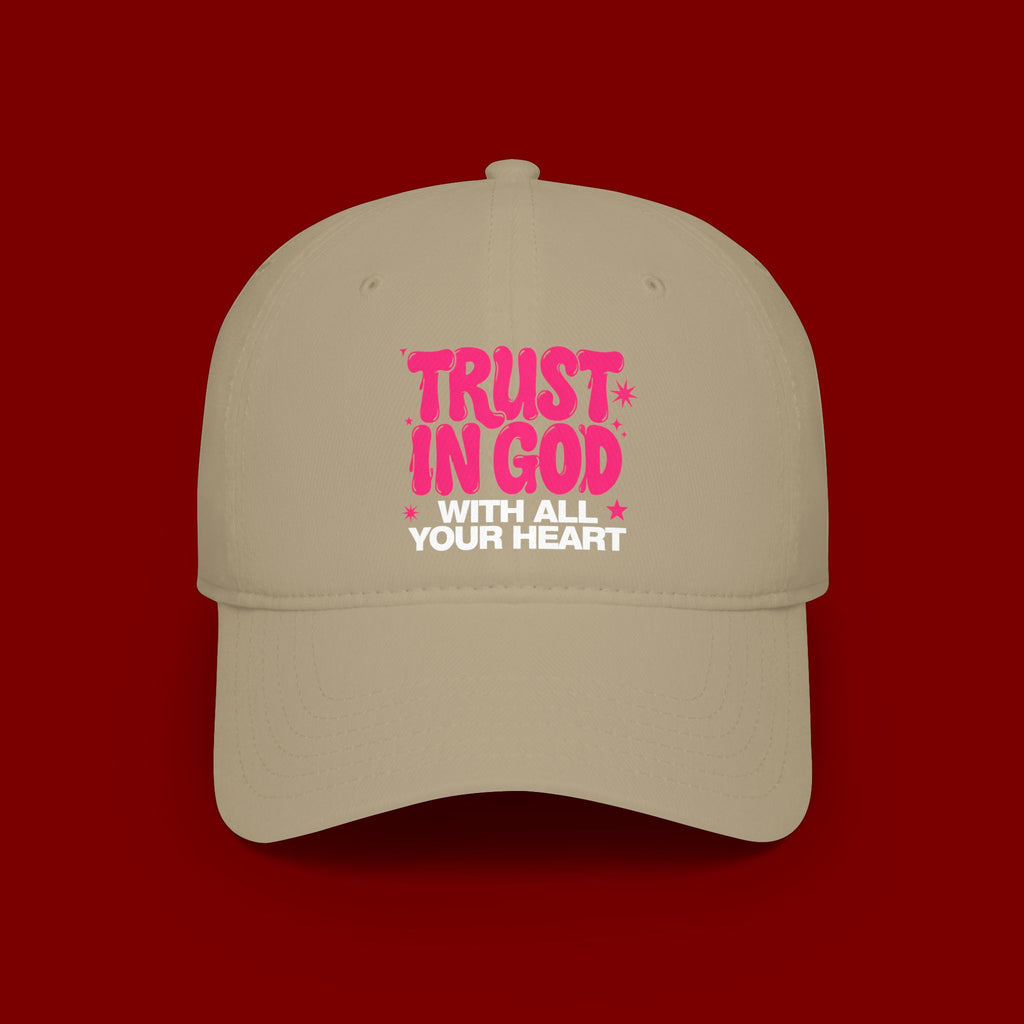Trust In God Baseball Cap — Faith Hat with “Trust in God with All Your Heart”