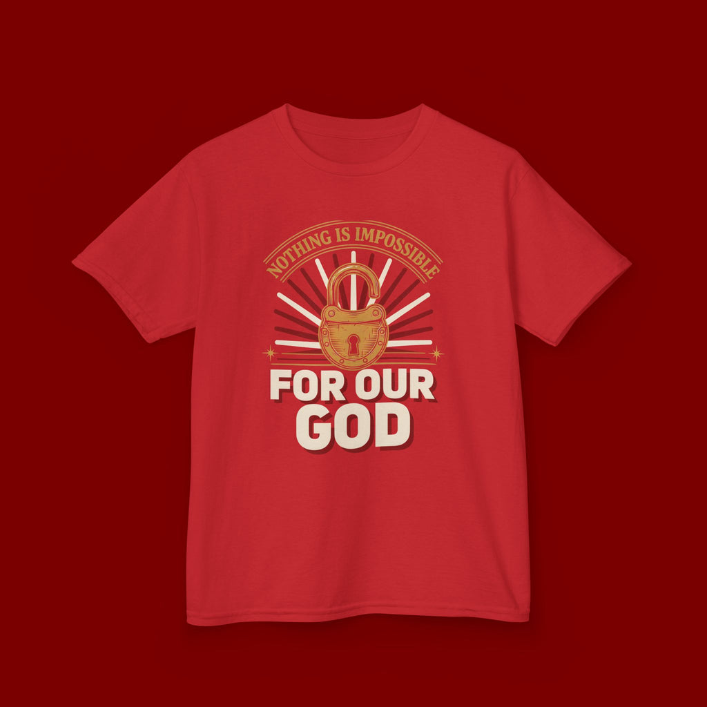Kids 'For Our God' Christian Faith T‑Shirt — Inspirational Religious Tee