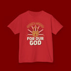 Kids 'For Our God' Christian Faith T‑Shirt — Inspirational Religious Tee