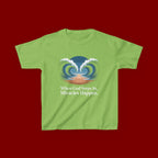 Kids Tee — “When God Steps In, Miracles Happen” Wave Heart Faith Shirt