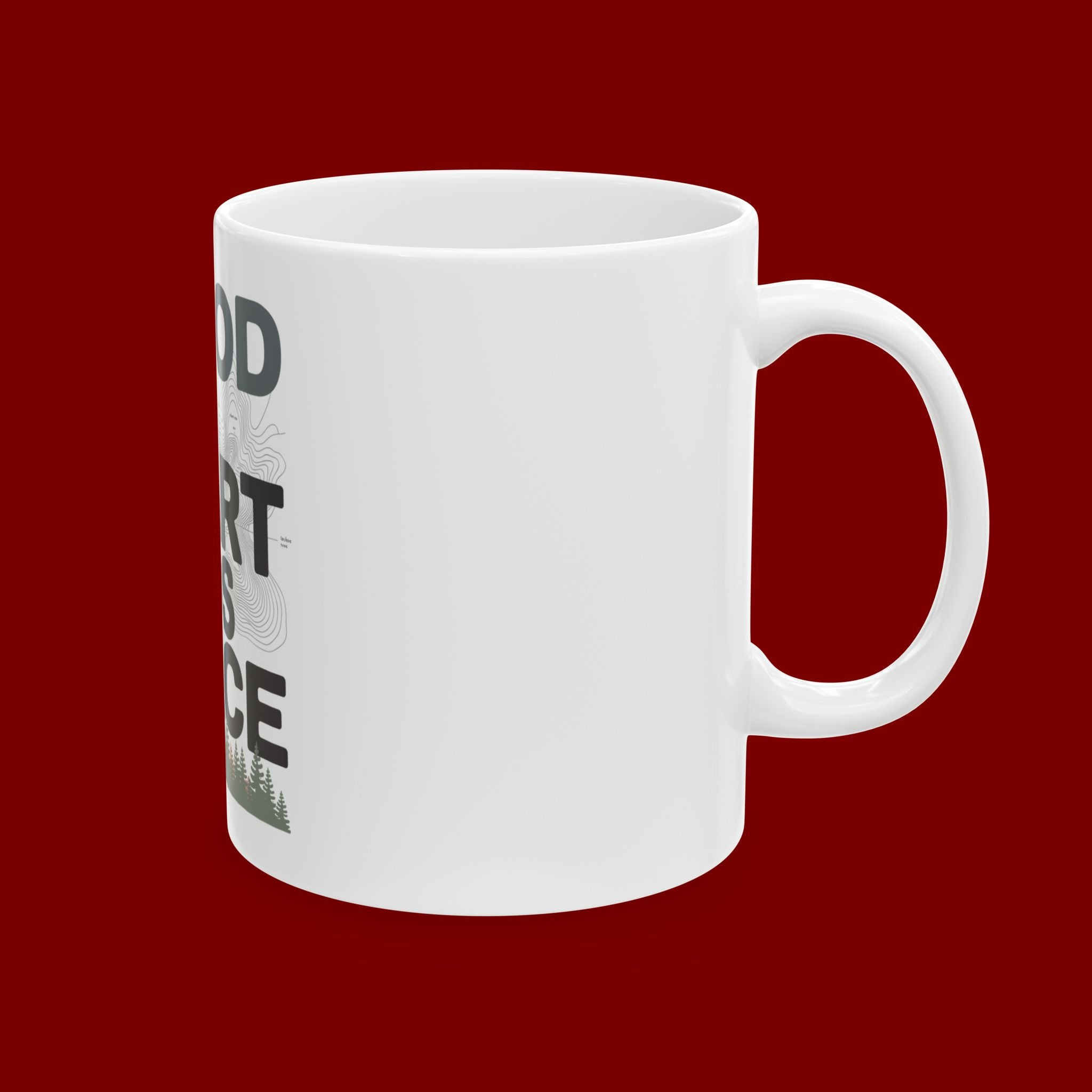 Christian Inspirational Mug - "In God The Heart Finds Peace" Ceramic Coffee Cup (11oz, 15oz)