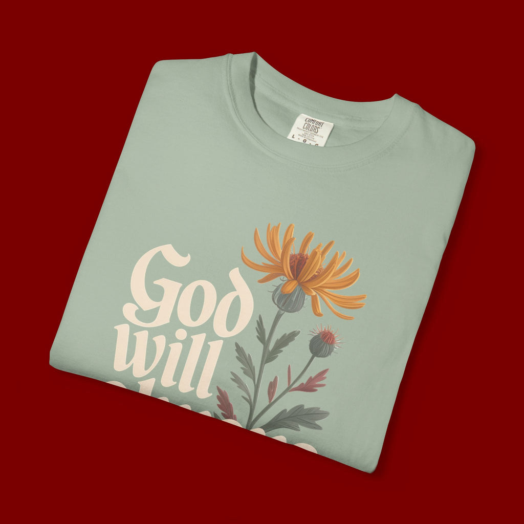 God Will Always Make a Way T-Shirt — Inspirational Floral Christian Tee