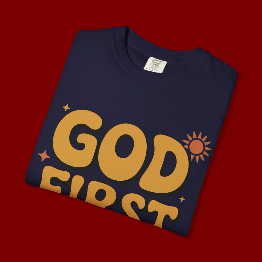 God First Bro T-Shirt — Retro Christian Faith Tee