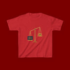 Kids Tee — Scales Design with 'Pray More' & 'Fear Less' Inspirational Graphic