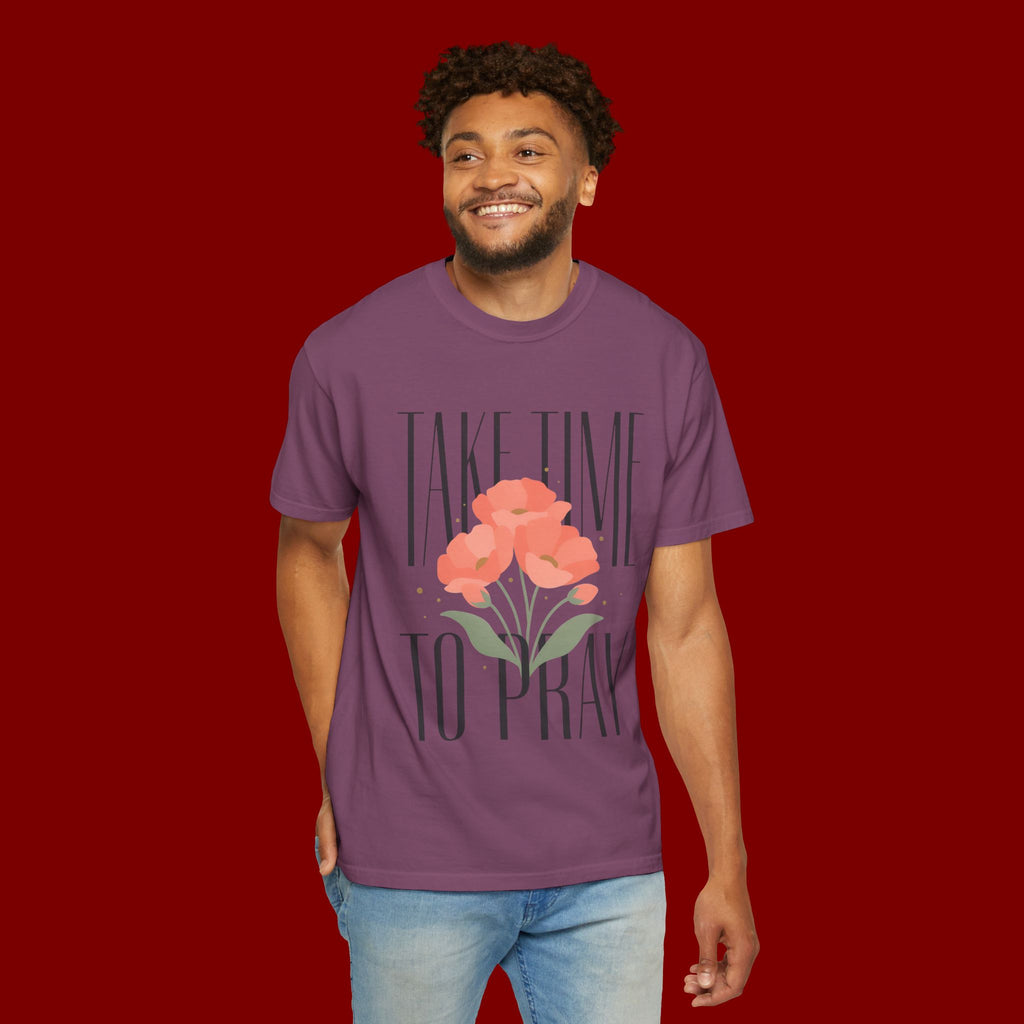 Take Time to Pray Floral T-Shirt — Christian Faith Graphic Tee