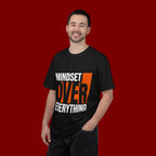 OVER Block Graphic T-Shirt — Bold Orange Minimalist Tee