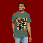 Trust God, Bro T-Shirt — Retro Ribbon Faith Tee