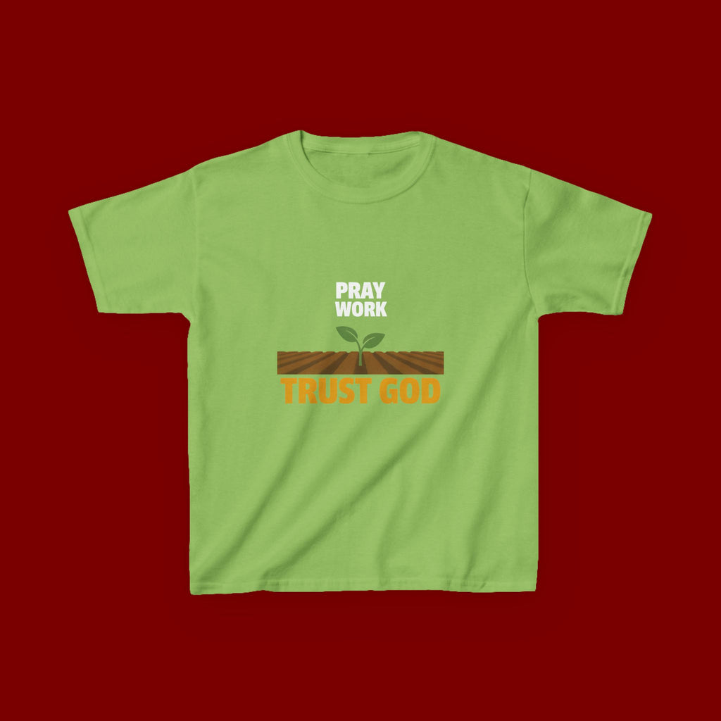 Kids Tee — "Trust God" Sprout Graphic