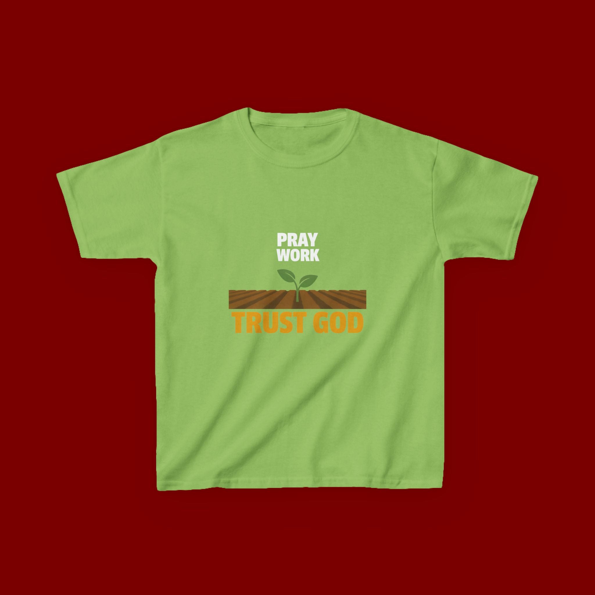 Kids Tee — "Trust God" Sprout Graphic