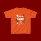 Kids Tee — "Have Faith in God" Floral Christian Youth T‑Shirt