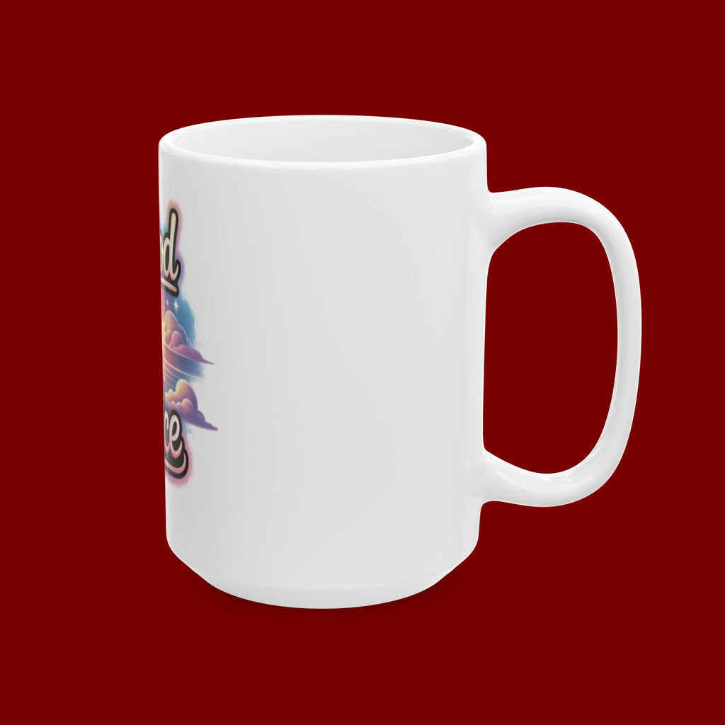 Christian Faith Ceramic Mug — “In God the Heart Finds Peace” Inspirational Coffee Cup (11oz & 15oz)
