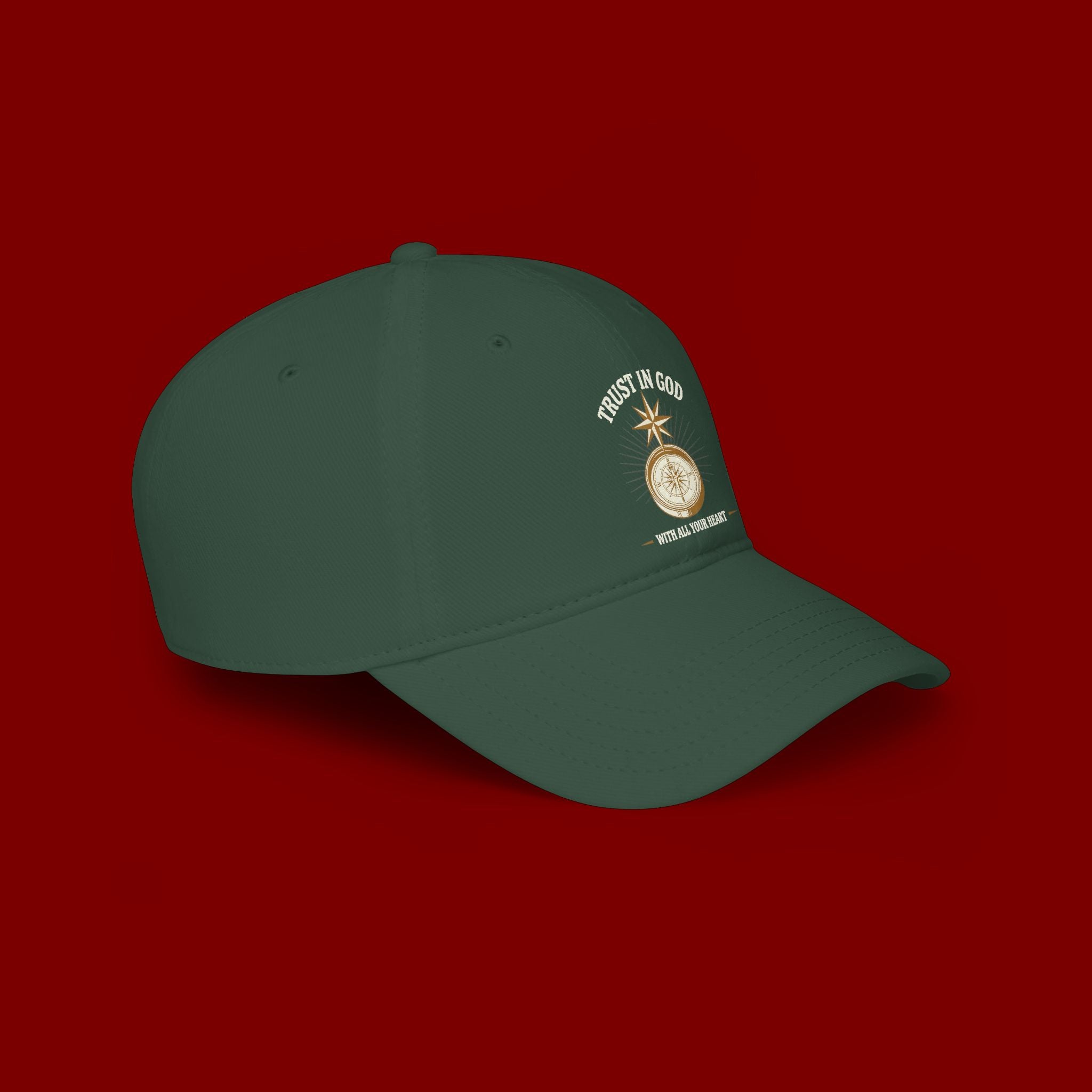 Trust In God Baseball Cap — "Trust in God With All Your Heart" Embroidered Low Profile Hat
