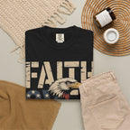 Faith Over Fear T-Shirt — Patriotic Eagle Graphic Tee