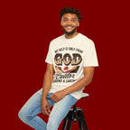 Christian T-Shirt — “My Help Is Only From God, The Creator of Heavens & Earth” Retro Faith Tee
