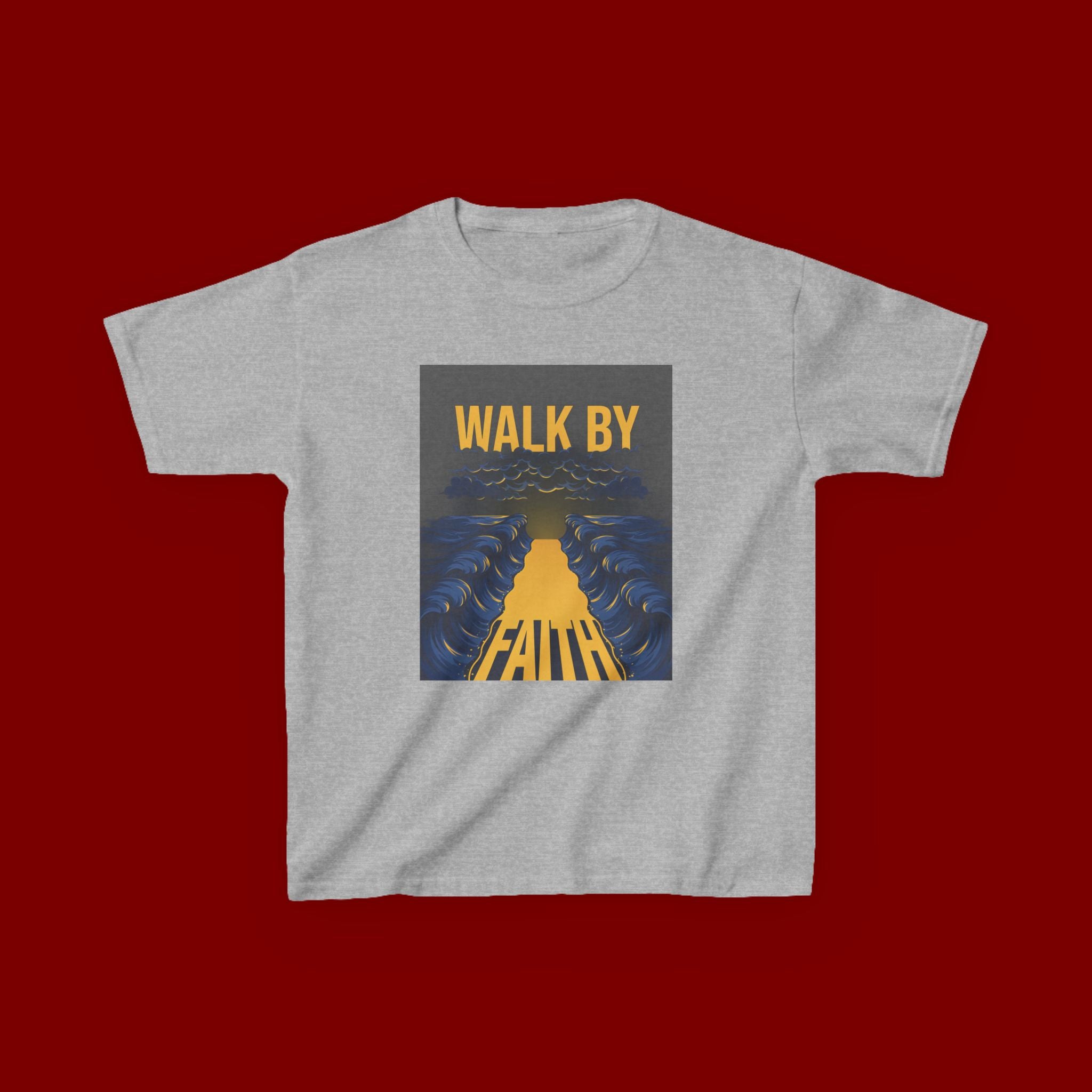 Kids T‑Shirt — "Walk By Faith" Inspirational Graphic Tee for Children