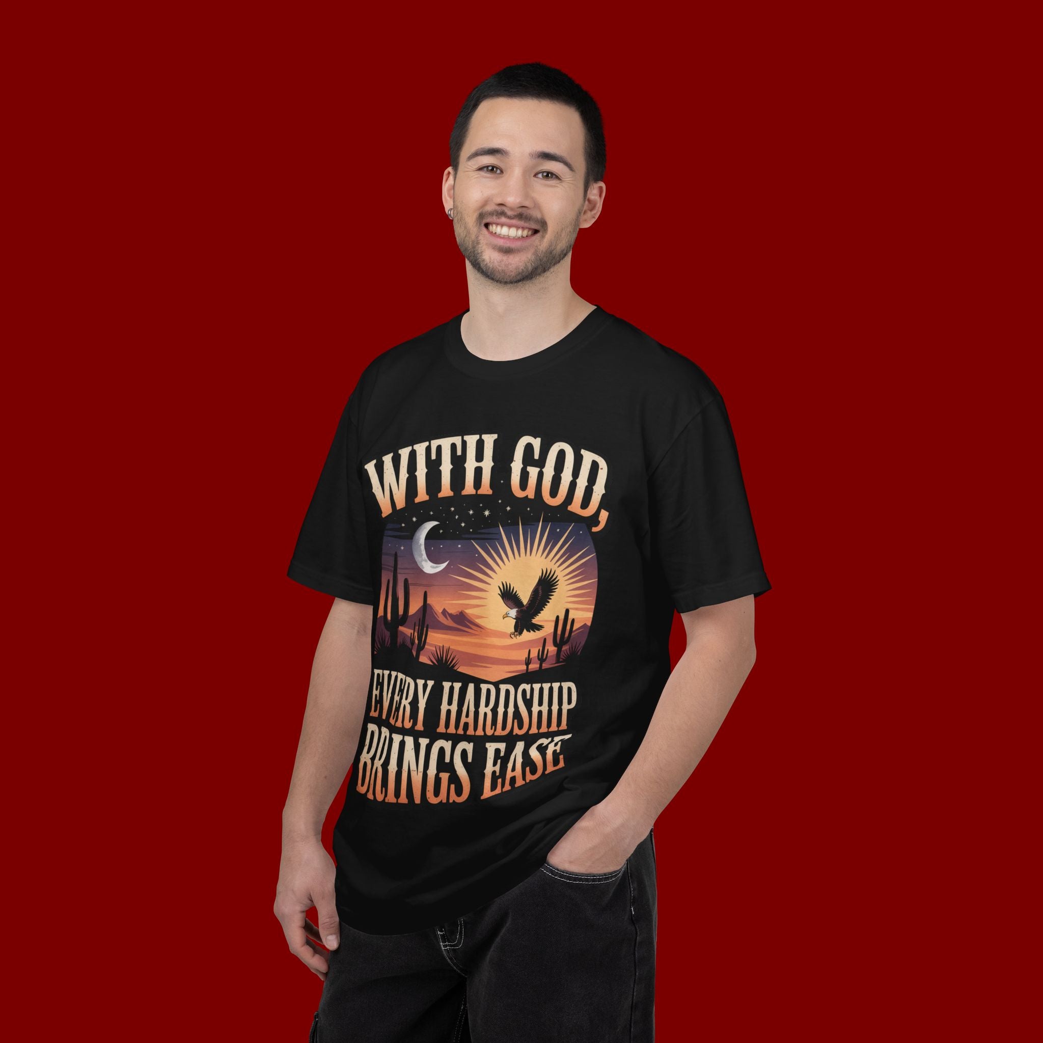 With God Every Hardship Brings Ease T-Shirt