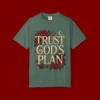 Trust God's Plan Floral T-Shirt — Inspirational Christian Tee