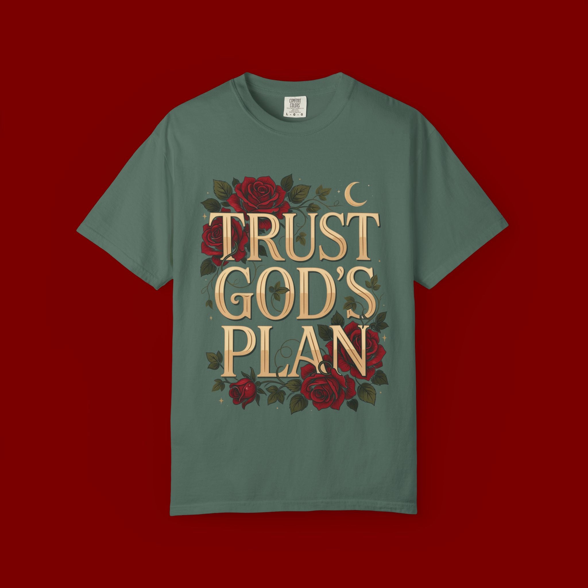Trust God's Plan Floral T-Shirt — Inspirational Christian Tee