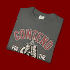 Contend for the Faith T-Shirt — Vintage Boxing Gloves Christian Tee