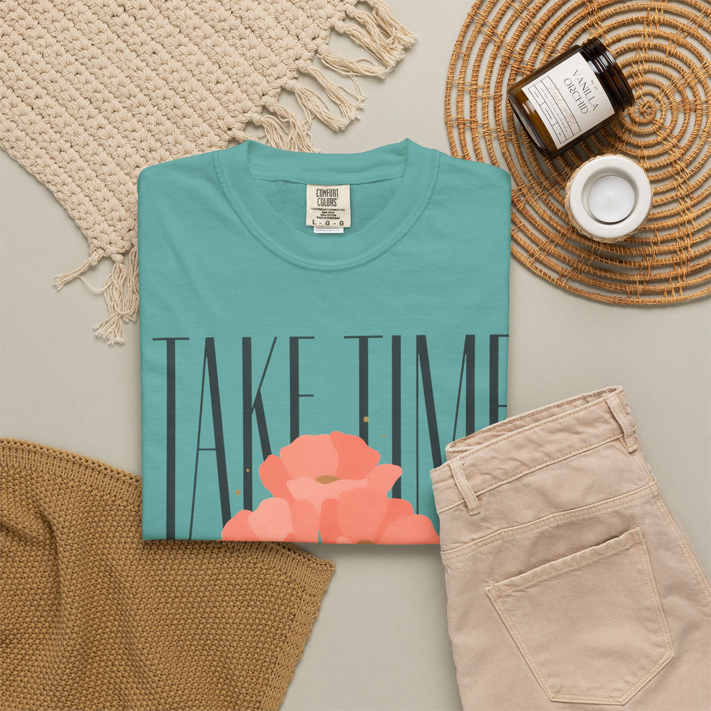 T-Shirt — "Take Time to Pray" Floral Christian Tee