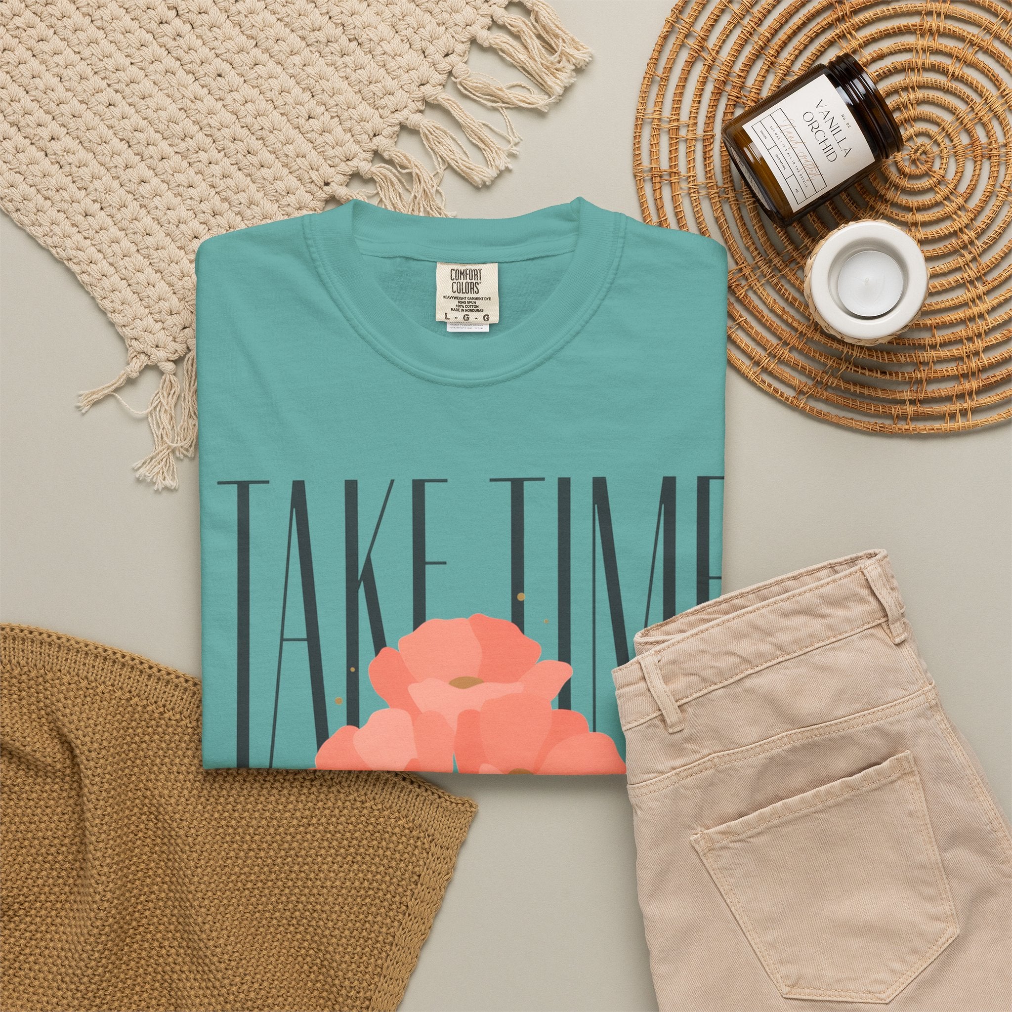 T-Shirt — "Take Time to Pray" Floral Christian Tee