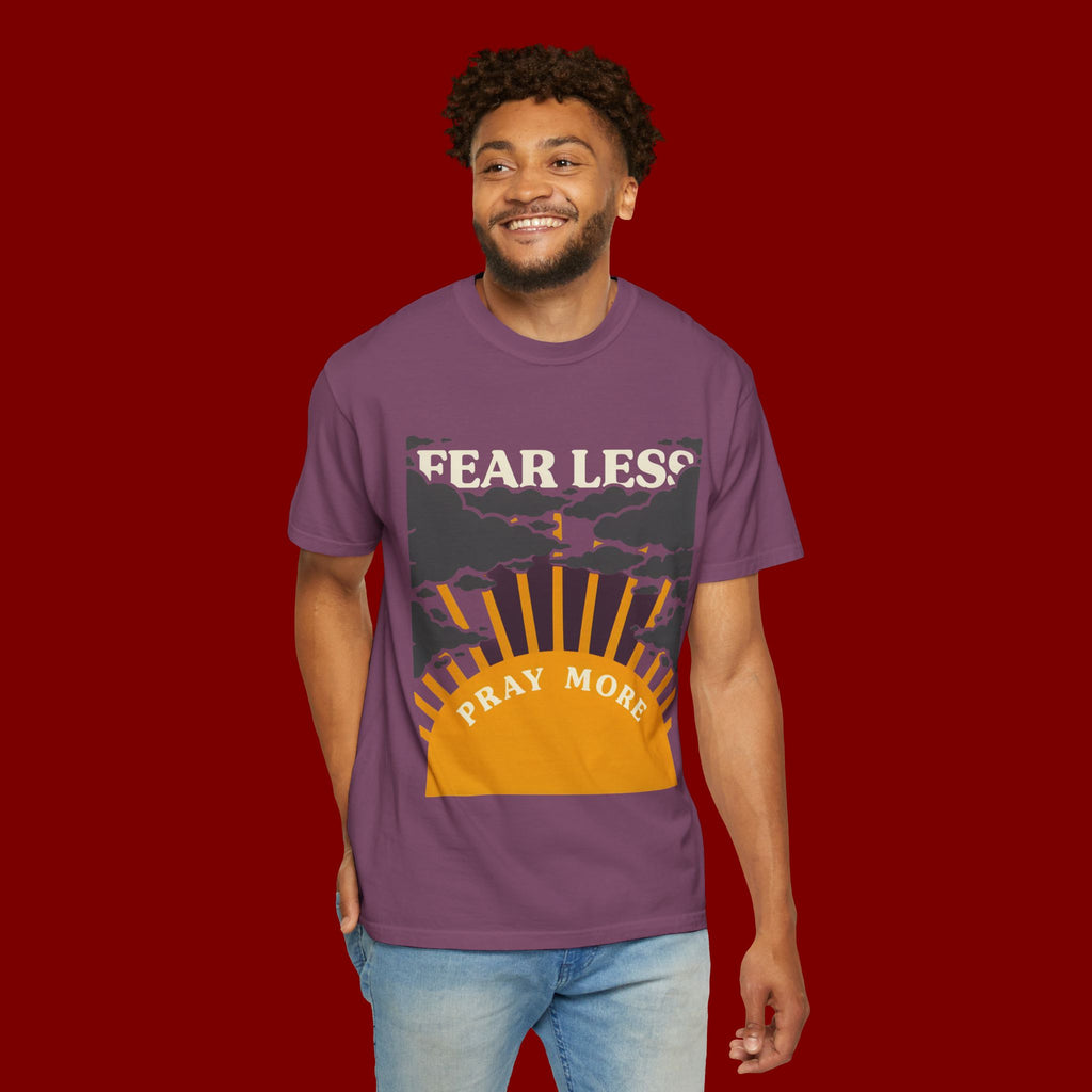 Fear Less Pray More T-Shirt — Inspirational Christian Graphic Tee
