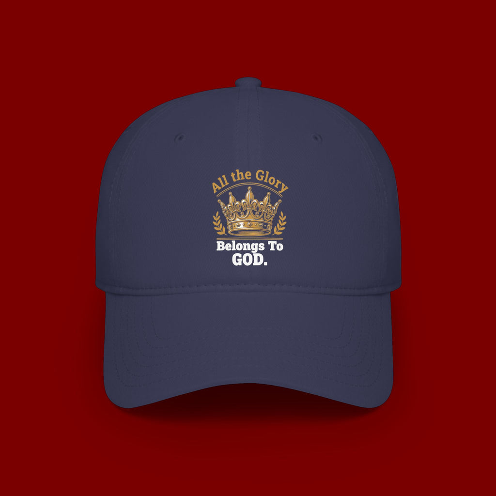 All the Glory Belongs to God Red Low Profile Baseball Cap