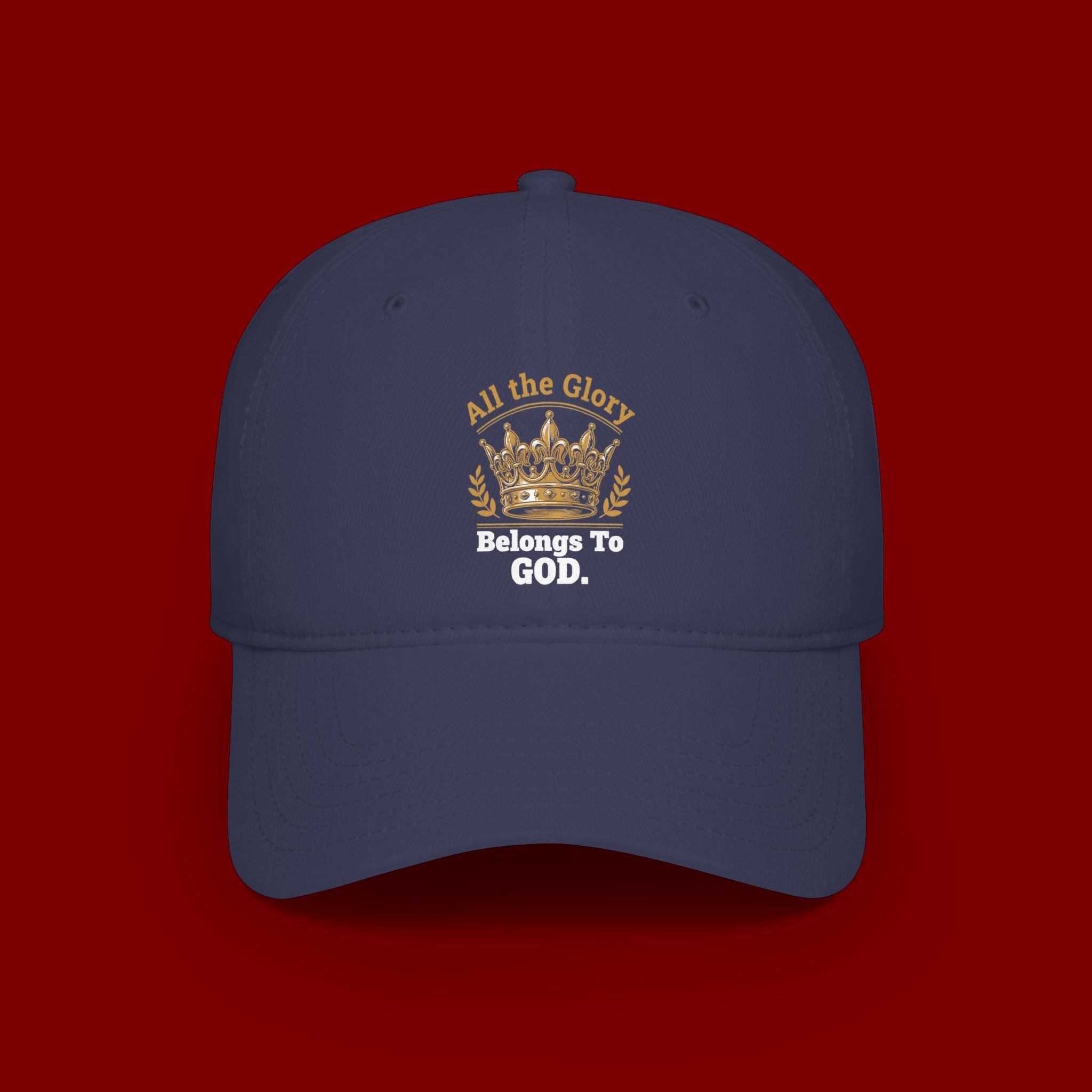 All the Glory Belongs to God Red Low Profile Baseball Cap