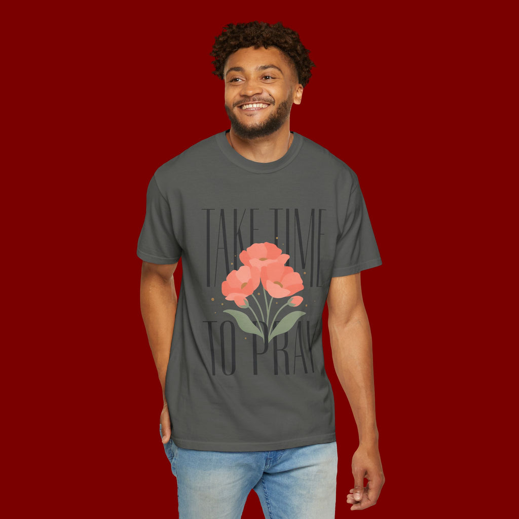 Take Time to Pray Floral T-Shirt — Christian Faith Graphic Tee