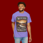 Inspirational Graphic T-Shirt — "With God, Every Hardship Brings Ease"